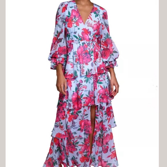NWT Anthropologie Hutch Bardo Long-Sleeve V-Neck True Wrap Maxi Dress 1X - Picture 16 of 16